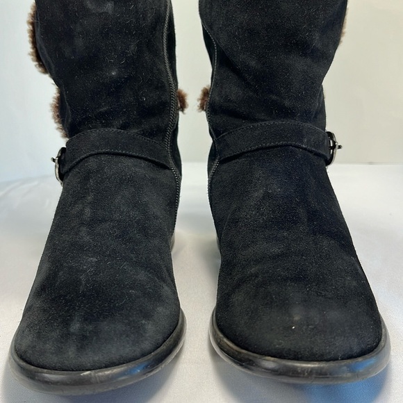 Stuart Weitzman Mid-calf Suede Moto Boots, Women’s 7.5 - Picture 4 of 13
